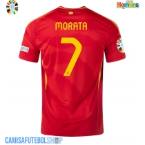 Camisa de time de futebol Espanha Alvaro Morata #7 Replicas 1º Equipamento Europeu 2024 Manga Curta